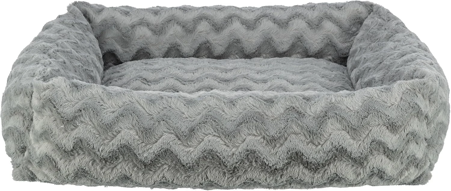 TRIXIE Hundebett Vital Loki – Orthopädisch mit Memory Foam 100 × 70 cm grau