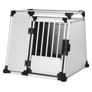 Trixie Hundetransportbox Aluminium, hellgrau/silber