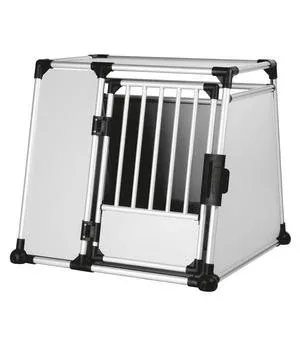 Trixie Hundetransportbox Aluminium, hellgrau/silber