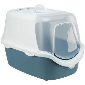 TRIXIE Katzentoilette Vico Open Top mit Haube blau | DAS FUTTERHAUS