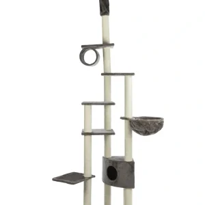 TRIXIE Kratzbaum Madrid deckenhoch platingrau 245-270 cm | DAS FUTTERHAUS