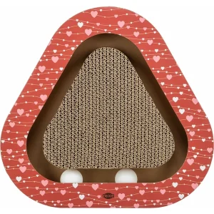 TRIXIE Kratzpappe dreieckig rot 36 × 36 cm | DAS FUTTERHAUS