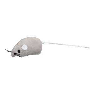 TRIXIE Maus Plüsch mit Katzenminze grau 5 cm | DAS FUTTERHAUS