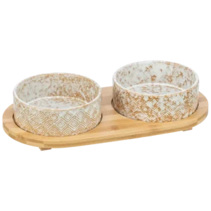 TRIXIE Napf-Set, Keramik/Bambus