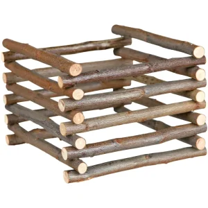 Trixie Natur Living Standheuraufe Naturholz 15 x 11 x 15 cm | 894076 - HaustierPro