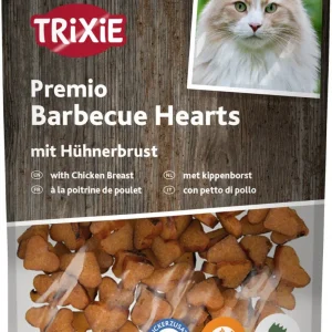 TRIXIE PREMIO Barbecue Hearts Katzensnack – Hühnerbrust, glutenfrei, 50 g