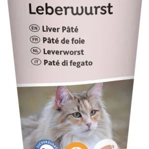 TRIXIE PREMIO Katzenleberwurst Paste – Tube 75 g, glutenfrei, zuckerfrei, mit Taurin