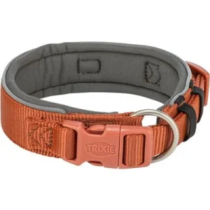 TRIXIE Premium Halsband, extra breit rost/grafit, M–L, 40–48 cm/40 mm