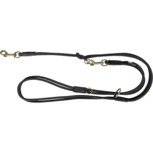 TRIXIE Pure Verlängerungsleine, Leder schwarz, M–L, 2 m/10 mm