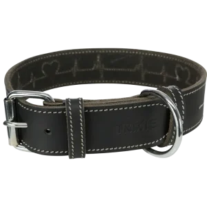 TRIXIE Rustic Fettleder-Halsband Heartbeat