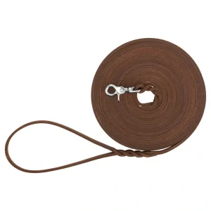 TRIXIE Rustic Fettleder-Schleppleine dunkelbraun 10 m/8 mm | DAS FUTTERHAUS