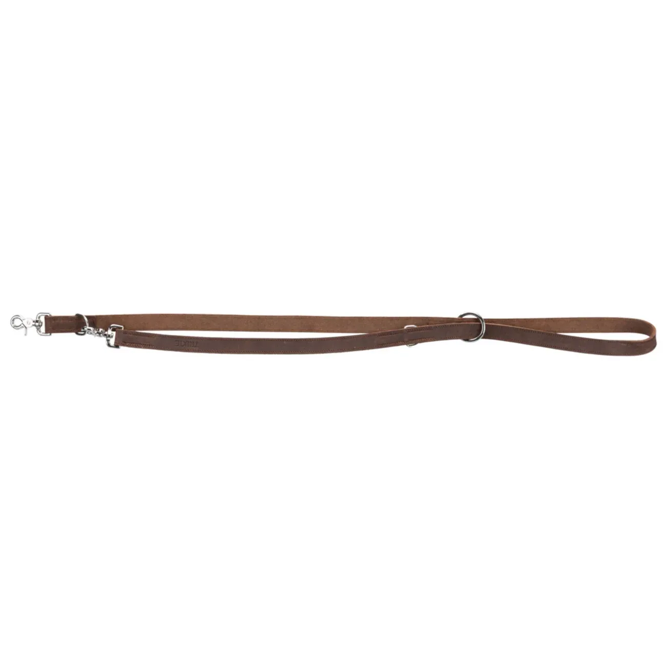 TRIXIE Rustic Fettleder-Verlängerungsleine Hund – 3-fach verstellbar, Trigger Snap Hook, 2 m - Image 2