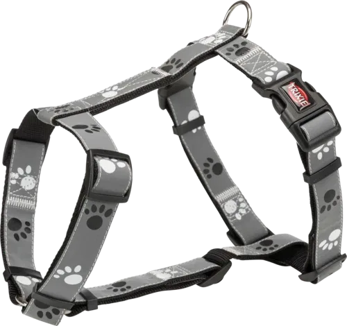 TRIXIE Silver Reflect H-Geschirr - XS / S (30 – 40 cm)