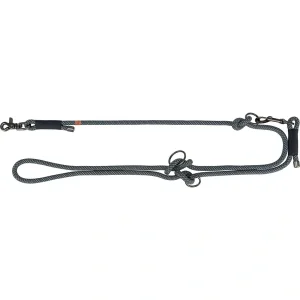 TRIXIE Soft Rope V-Leine grau, schwarz 2 m/6 mm | DAS FUTTERHAUS
