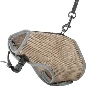 TRIXIE Softgeschirr Katze mit Leine taupe 1,2 m | DAS FUTTERHAUS