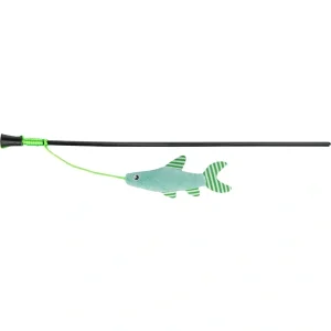 TRIXIE Spielangel Fisch mit Katzenminze grün, schwarz 42 cm | DAS FUTTERHAUS