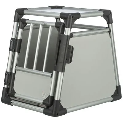 TRIXIE Transportbox, Aluminium hellgrau/silber, S, 46 × 56 × 60 cm