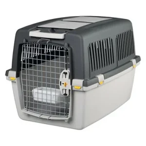 Trixie Transportbox Gulliver + Vetbed® Isobed SL Hundedecke Paw Box Größe 4: B 52 x T 72 x H 51 cm + Decke L 75 x B 50 cm