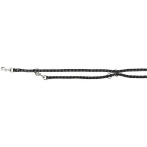 Trixie V-Leine Cavo Größe L-XL geflochten 2 m schwarz/silber | 799830 - HaustierPro