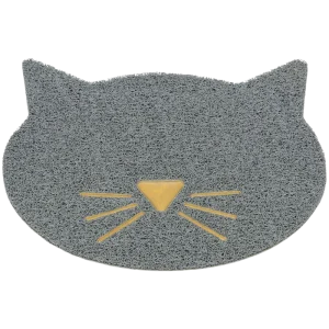 TRIXIE Vorleger für Katzentoiletten, Katzenkopf, PVC