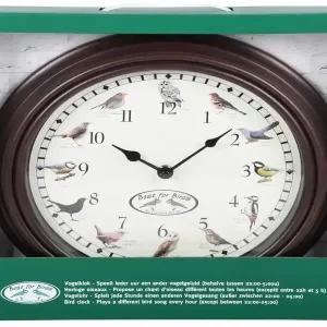 Trockenobst- Esschert Gestantikung Uhr mit Vogelgezwitscher - HaustierPro
