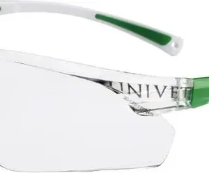 TÜV-zertifiziertes Univet 506UP 506U-03-00 Schutzbrille mit Antibeschlag-Schutz, inkl. UV-Schutz Weiß, Grün EN 166 DIN 166 - HaustierPro