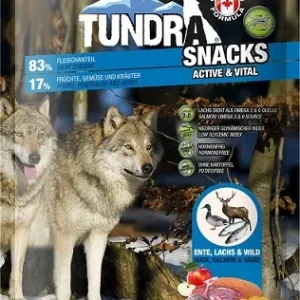 Tundra Dog Snack Active & Vital Ente, Lachs, Wild 100g