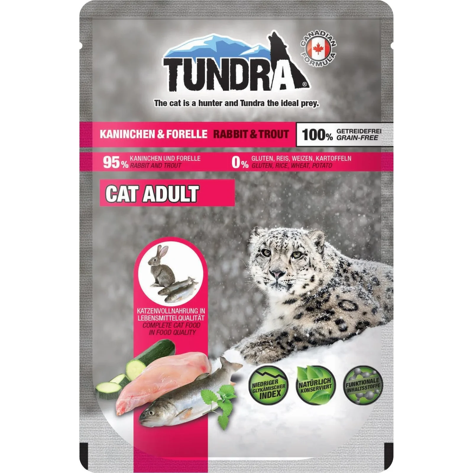 Tundra Katze Pouch Kaninchen & Forelle