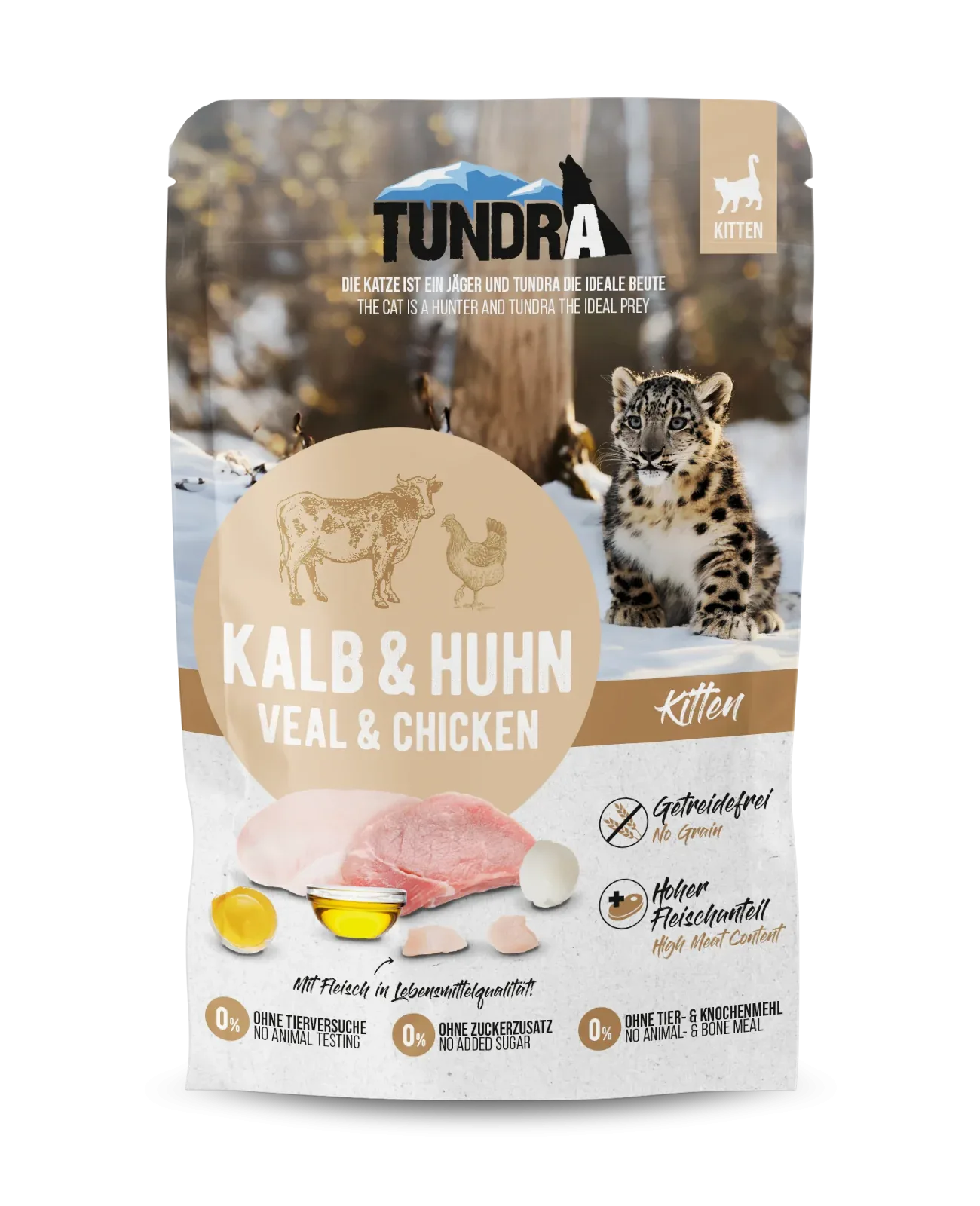 Tundra Katze Pouch Kitten Kalb & Huhn Pouch
