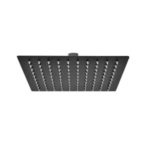 Ultraflacher quadratischer Duschkopf aus Edelstahl 250x250 - Matt Schwarz - HaustierPro