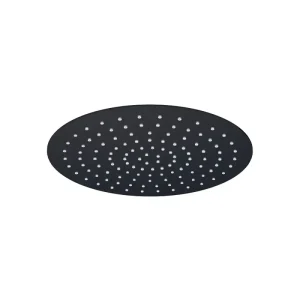 Ultraflacher runder Duschkopf aus Edelstahl von GME - Matt Schwarz - Durchmesser 25 cm - HaustierPro