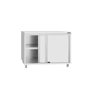 Umweltfreundliches Edelstahl Arbeitsschrank ECO - 1000x600mm - mit Schiebetür - HaustierPro