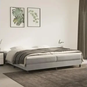 Unterfederung für Bett, hellgrau, 200 x 200 cm, Samt - HaustierPro