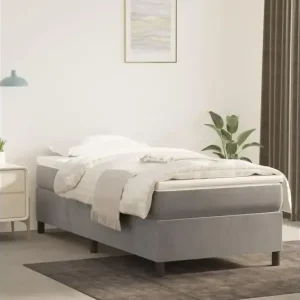 Unterfederung für Bett, hellgrau, 90 x 200 cm, Samt - HaustierPro