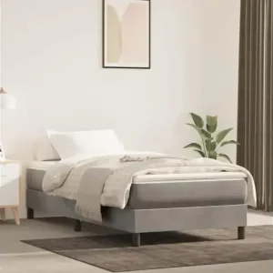 Unterfederung für Bett, hellgrau, 90 x 200 cm, Samt - HaustierPro