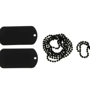 Urnen US Dog Tag Set Zwart Zwart - HaustierPro