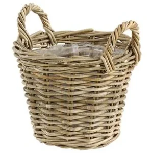 Van der Leeden Rattan-Korb mit Henkeln, rund, | Dehner