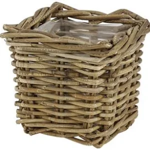 Van der Leeden Rattan-Topf, quadratisch, | Dehner