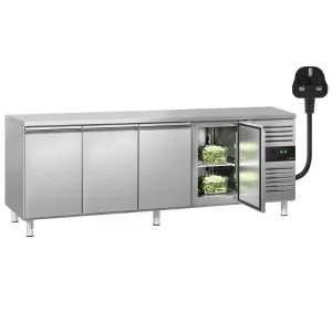 Vegan & tierversuchsfrei Kühltisch ECO - 2230x700mm - mit 4 Türen - Für UK - HaustierPro