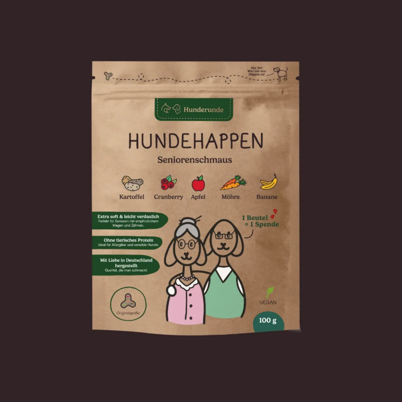 Vegane Hundehappen Seniorenschmaus