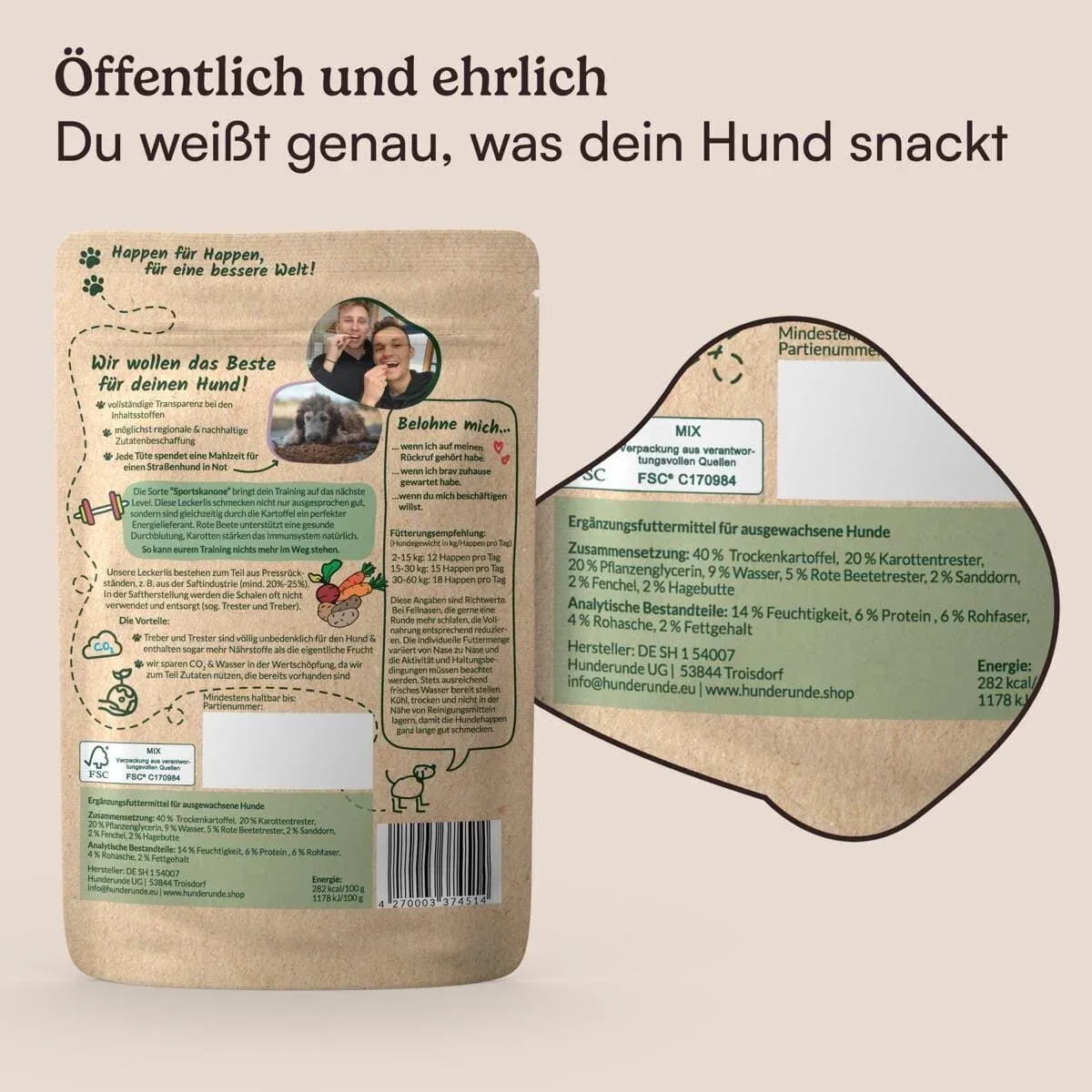 Vegane Hundehappen Sportskanone - Image 2