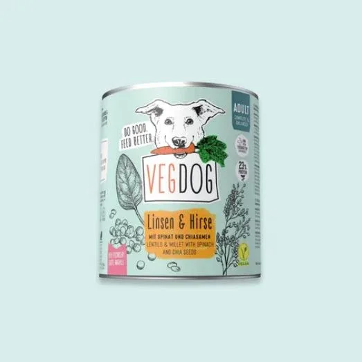 VEGDOG ADULT Linsen und Hirse 800g