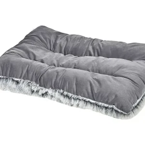 Vergrößerungs- Tierbett ERGANI Samtstoff Grau - HaustierPro