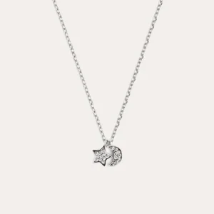 Verstellbare Bauchgurte Moon Star Sparks Halskette Silber - HaustierPro