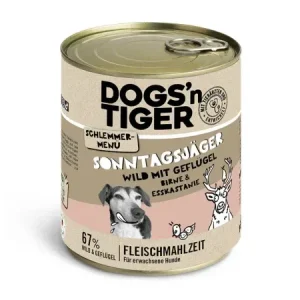 Veterinär empfohlen Dogs'n Tiger Schlemmermenü Hund Sonntagsjäger 800g - HaustierPro