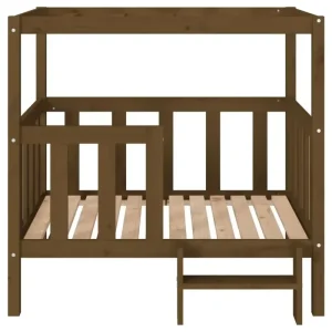 vidaXL Hundebett Honigbraun 105,5x83,5x100 cm Massivholz Kiefer - HaustierPro