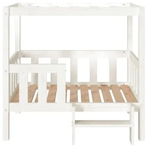 vidaXL Hundebett Weiß 95,5x73,5x90 cm Massivholz Kiefer für große Hunde - HaustierPro
