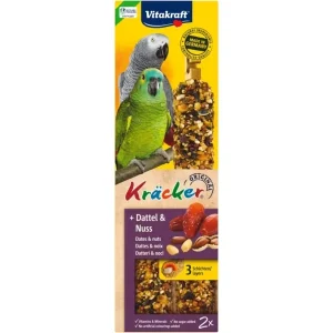 Vitakraft Kräcker 2er für Papageien Dattel & Nuss 180g | DAS FUTTERHAUS