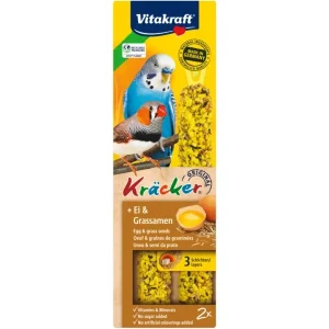 Vitakraft Kräcker 2er für Sittiche Ei & Grassamen 54g | DAS FUTTERHAUS