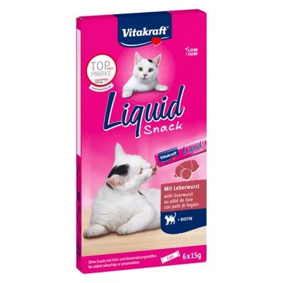 Vitakraft Liquid Snack Leberwurst & Biotin 6 x 15 g